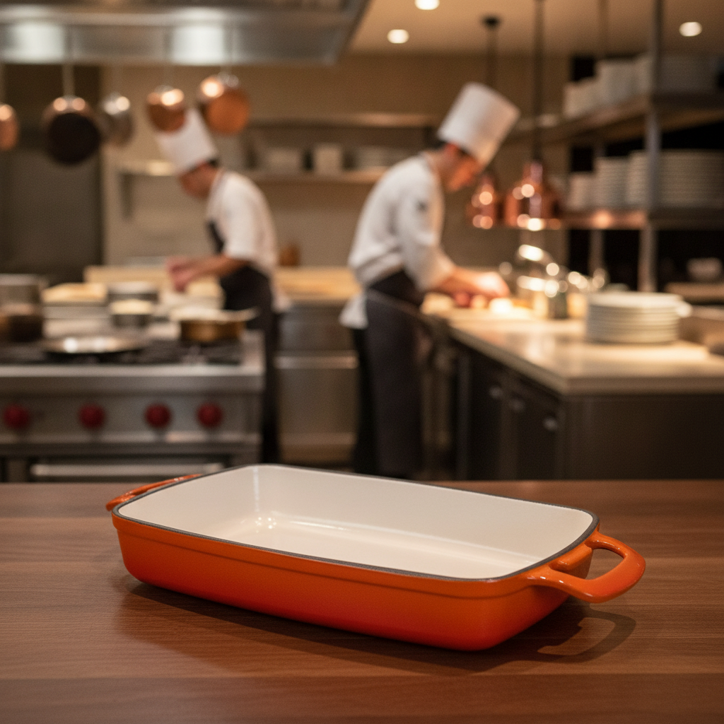 Cast Iron Casserole Dish 1.8L for Commercial Kitchens