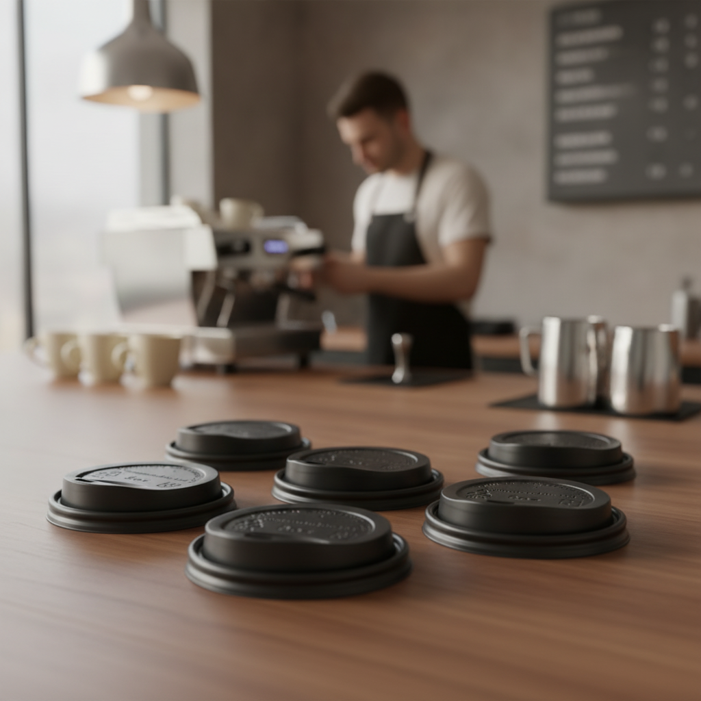 CPLA Compostable Lids for 8oz Hot Cups Ideal for Eco-Friendly Businesses (Pack of 1000)