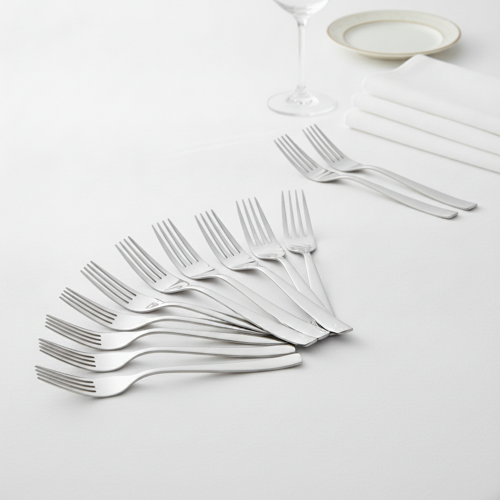 18/10 Stainless Steel Table Forks for Elegant Dining (Pack of 12)