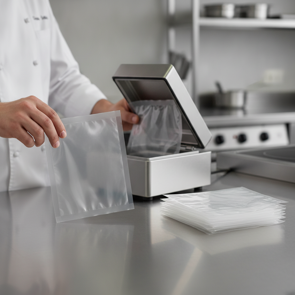 Polybutylene Compostable Vacuum Sealer Bags 250x350mm for Professional Kitchens (Pack of 50)