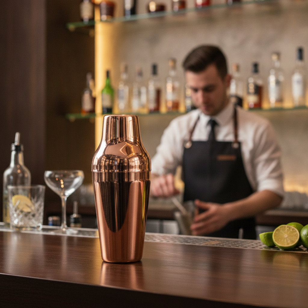 Copper Cocktail Shaker 600ml for Bars & Pubs
