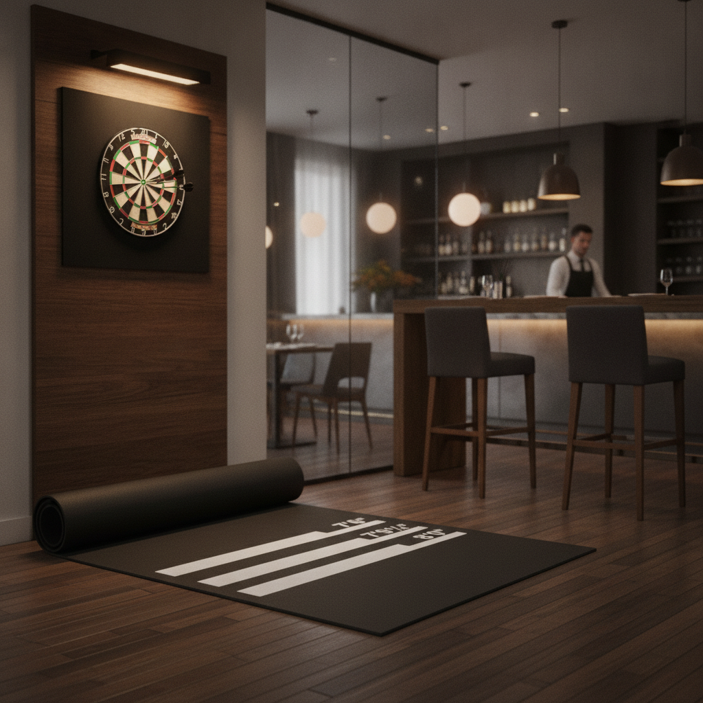 Rubber Darts Mat with Distance Measurements 10kg for Game Rooms