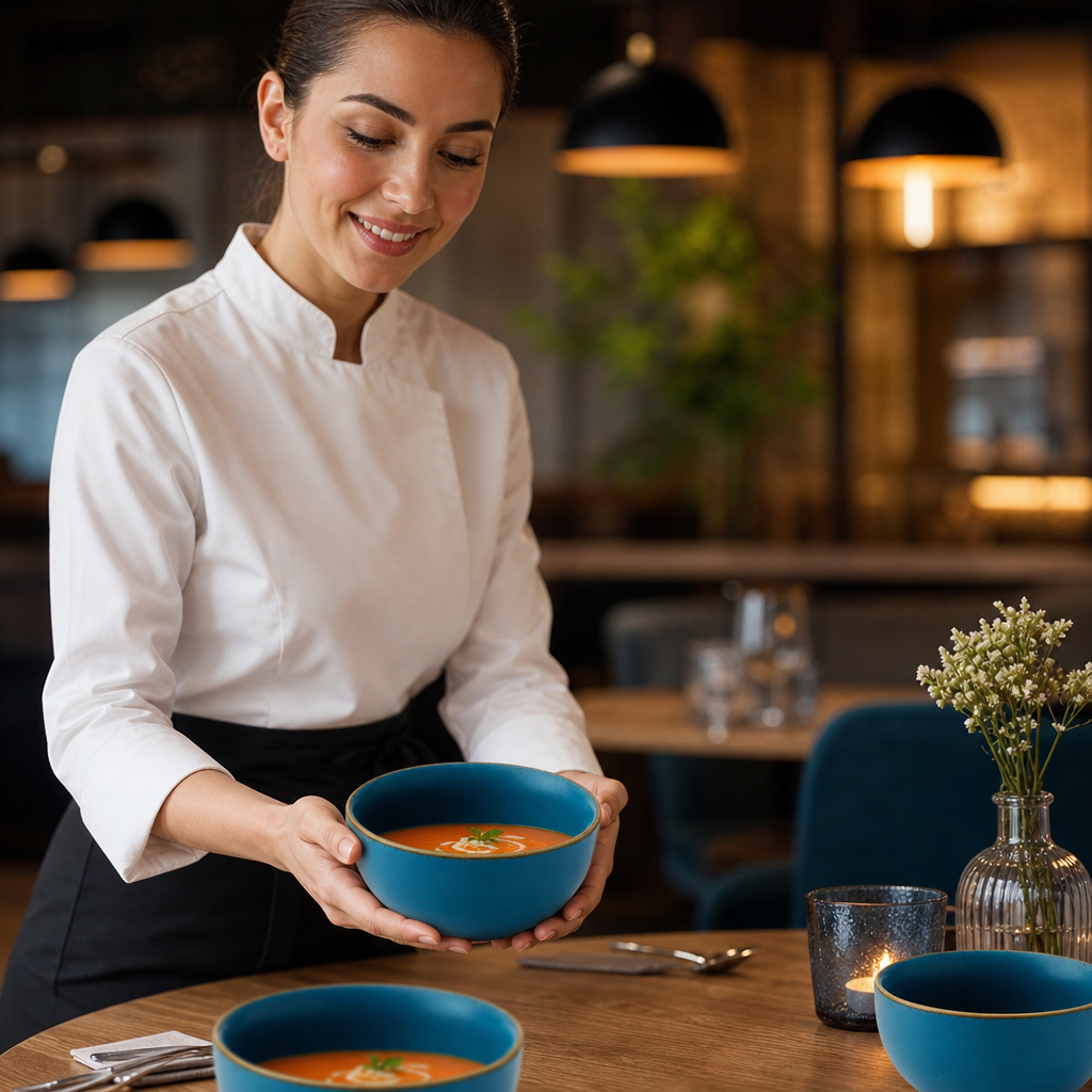 Soup Bowls 455ml Vitrified Ceramic for Modern Tabletops (Pack of 12)