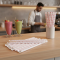 Compostable Paper Smoothie Straws 210mm for Eco-Friendly Drinks (Pack of 250)