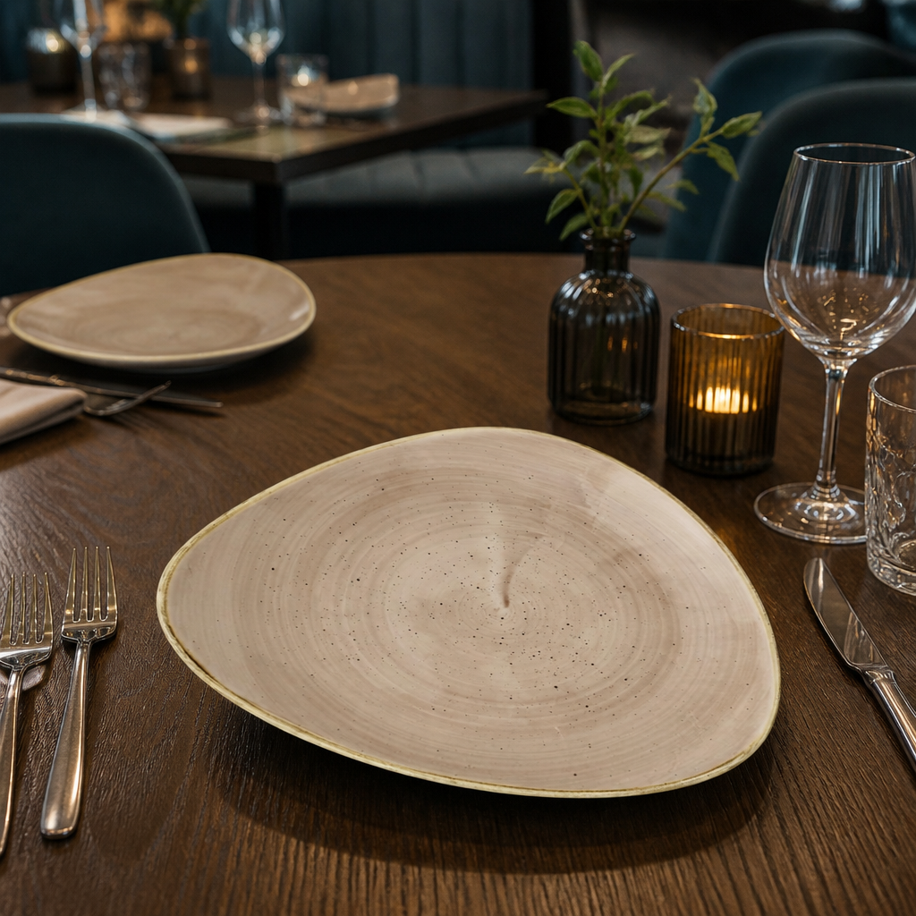 Plates 229mm Vitrified Ceramic for Modern Tabletop (Pack of 12)