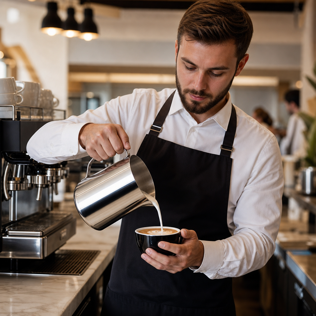 Stainless Steel Milk Jug 1.35L for Coffee Shops