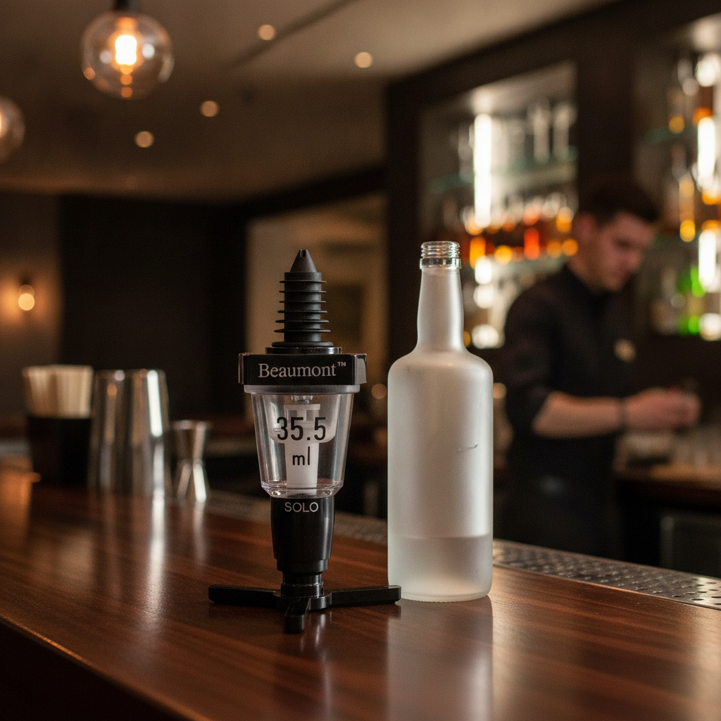 Plastic Black Solo Measure 35.5ml for Bars & Pubs