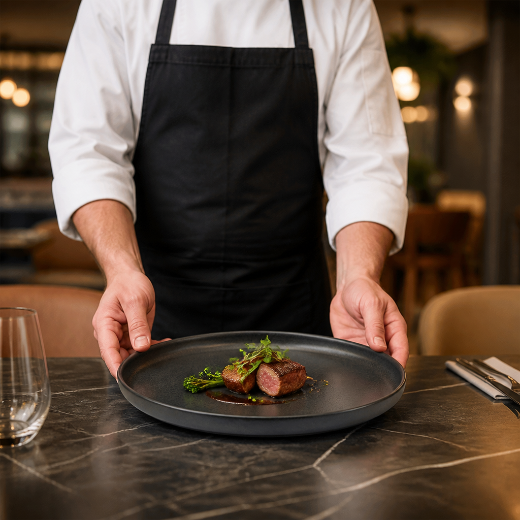 Walled Plates 280mm Stoneware for Elegant Dining (Pack of 6)