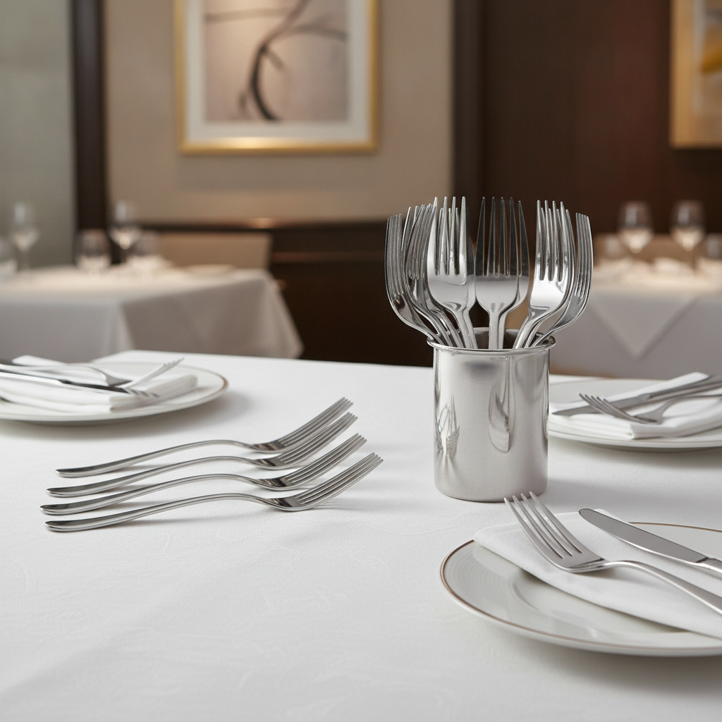 Stainless Steel Table Forks for Elegant Dining (Pack of 12)