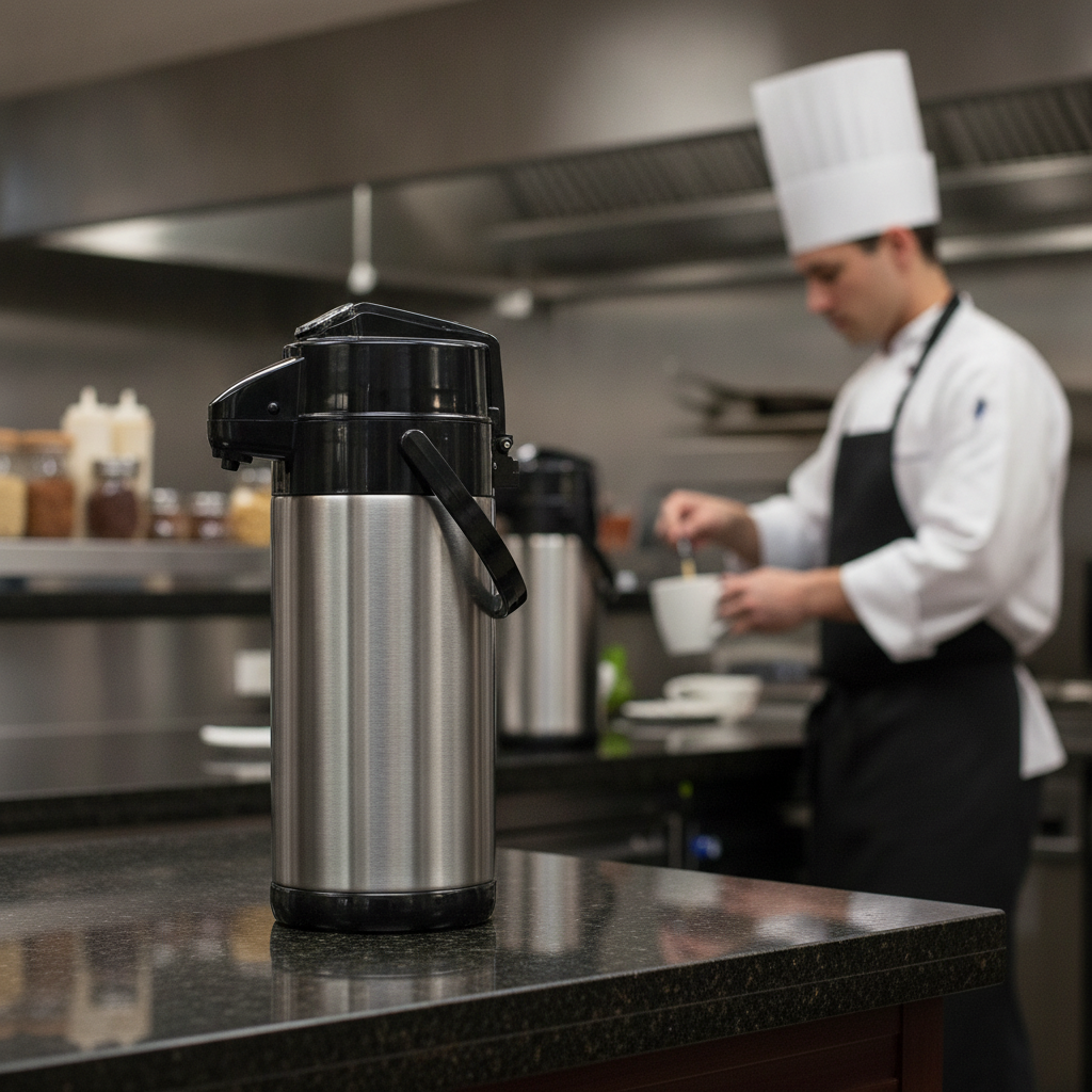 Stainless Steel Airpot Lever-Type Dispenser 2.5L for Catering