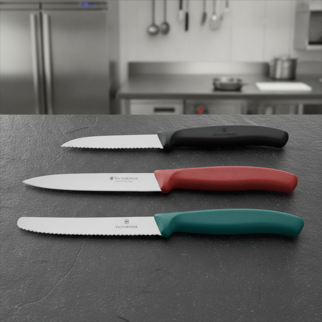 Stainless Steel Paring Knife Set for Professional Kitchens (Pack of 3)