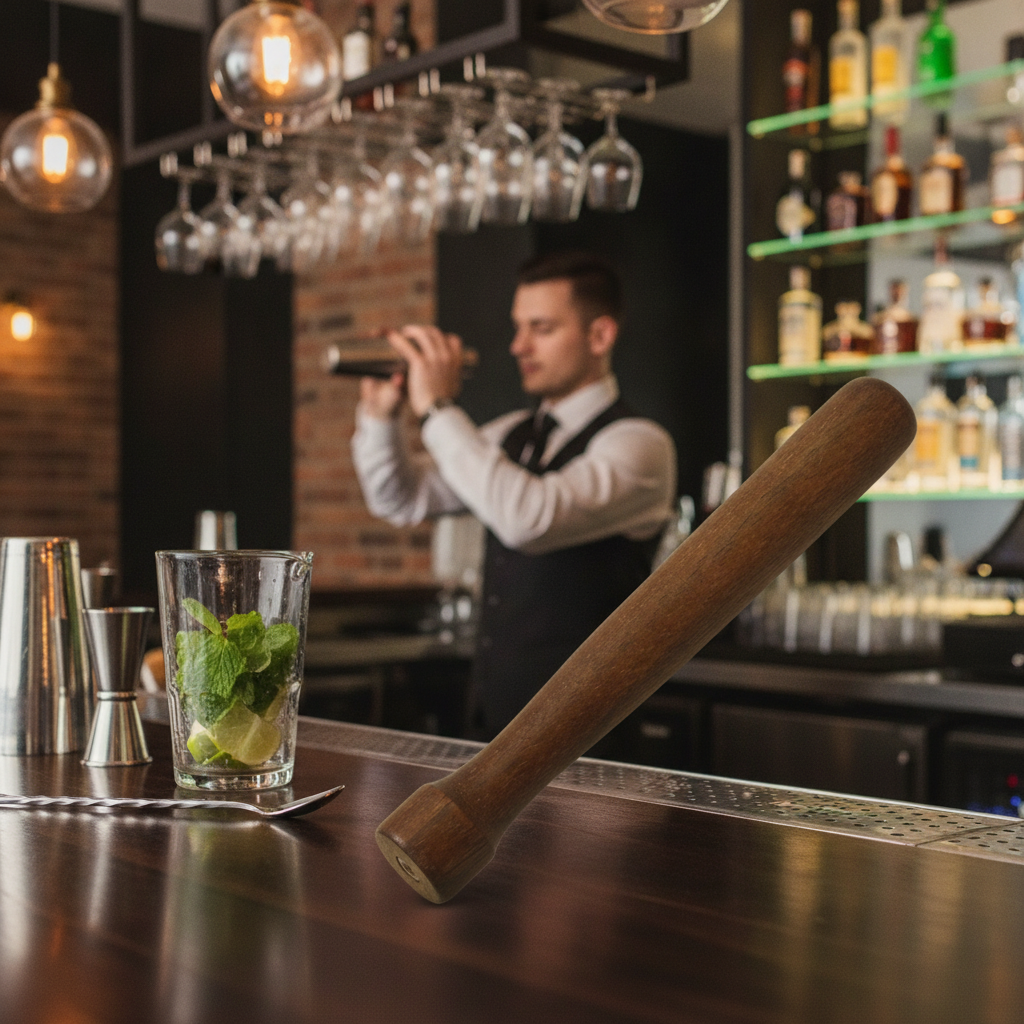 Hardwood Cocktail Muddler 205mm for Bartending