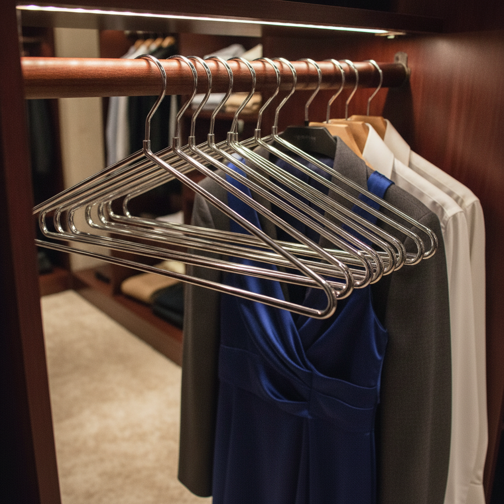 Heavy Duty Steel Chrome Hangers for Professional Use (Pack of 25)
