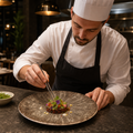 Chefs Plates Brown Vitrified Ceramic for Creative Plating (Pack of 6)