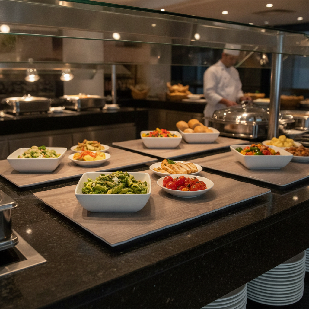 Wood Effect Melamine Gastronorm Tray GN 1/4 - GN 1/1 for Buffet Presentations