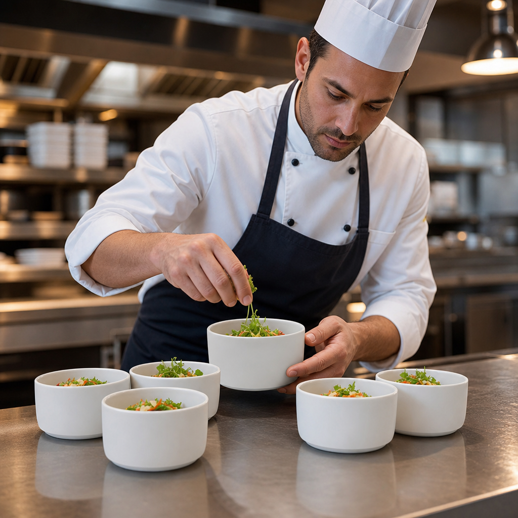 Small Bowls 8oz Porcelain for Restaurants & Cafés (Pack of 12)