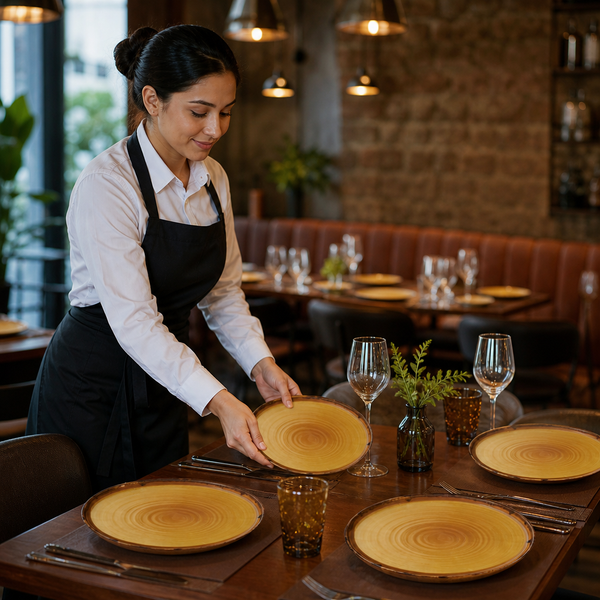 Walled Plates 260mm Vitrified Porcelain, Fully Vitrified Porcelain, pack of 6