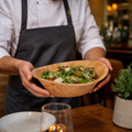 Wooden Oval Bowl 190x255mm for Food Presentation