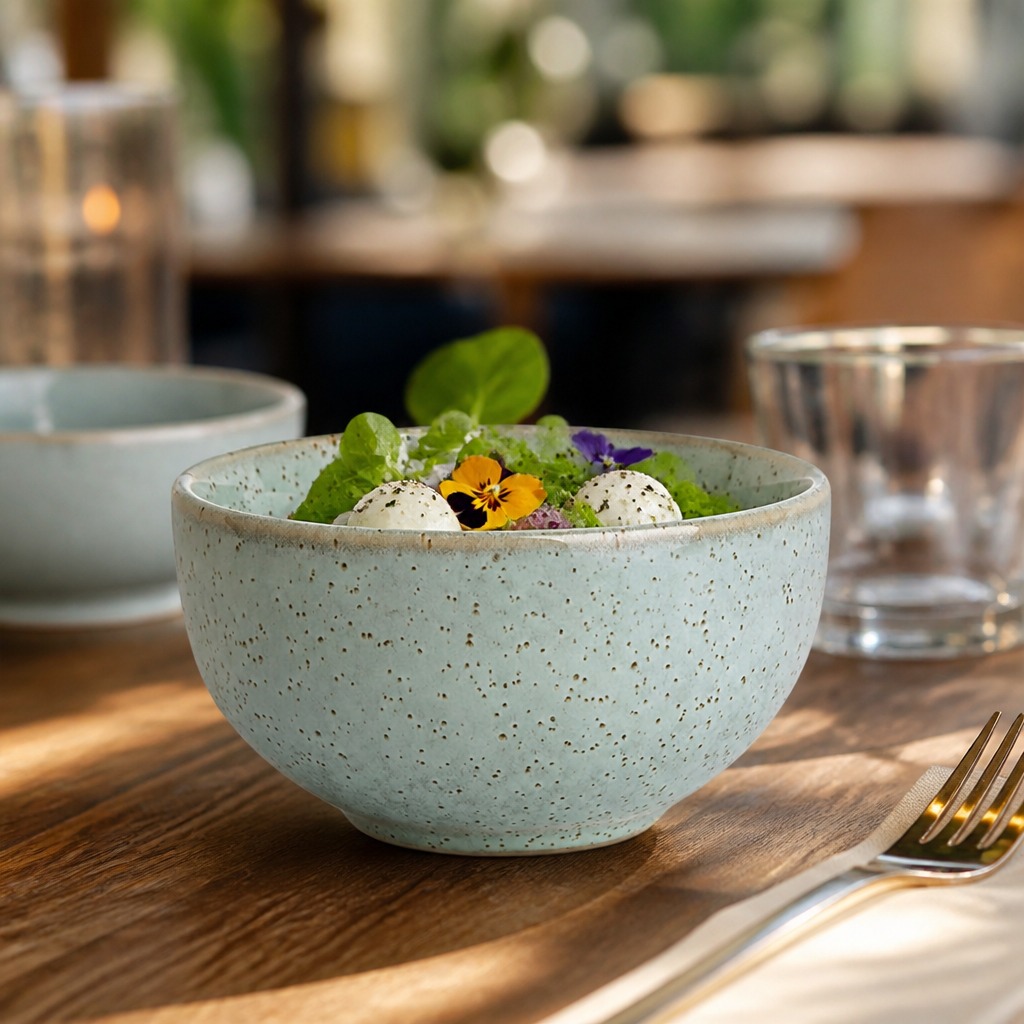 Porcelain Duck Egg Blue Bowls 110mm for Cafés & Restaurants