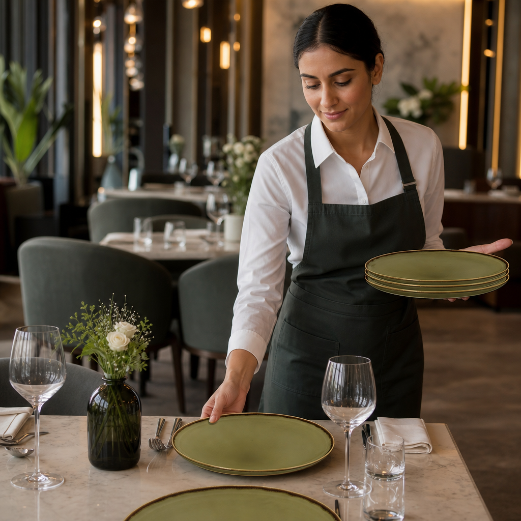 Coupe Plates 324mm Vitrified Porcelain for Modern Dining (Pack of 6)