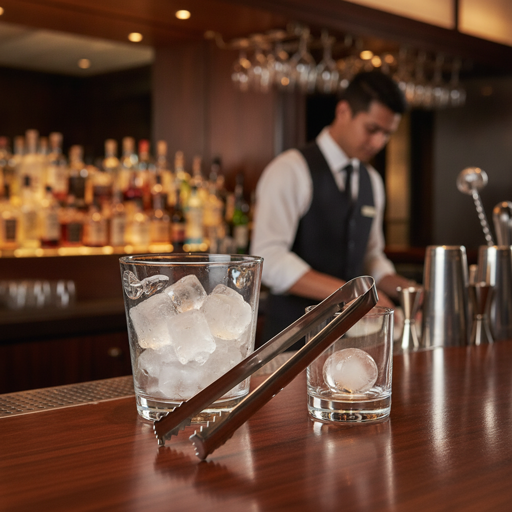 Stainless Steel Ice Tongs 160mm for Bar Service
