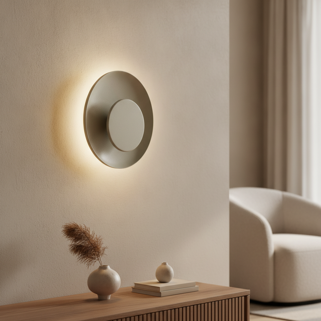 Metal Beige Indoor Wall Light with Moodmaker Dimming for Home Use