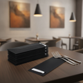 Recyclable Paper Cutlery Pouches Black 57x1mm for Efficient Service (Pack of 250)