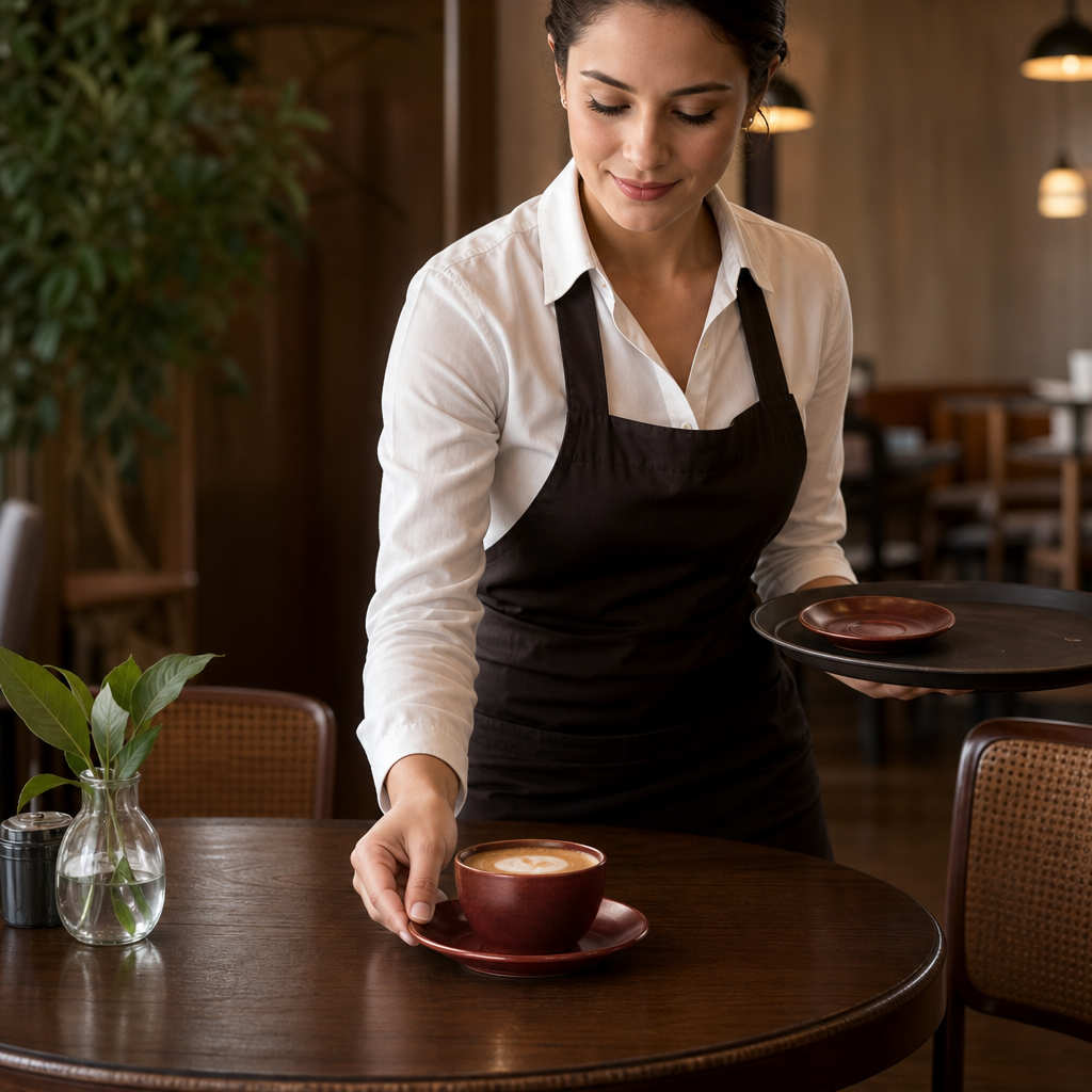Rust Cappuccino Saucer Red Vitrified Ceramic for Cafés (Pack of 12)
