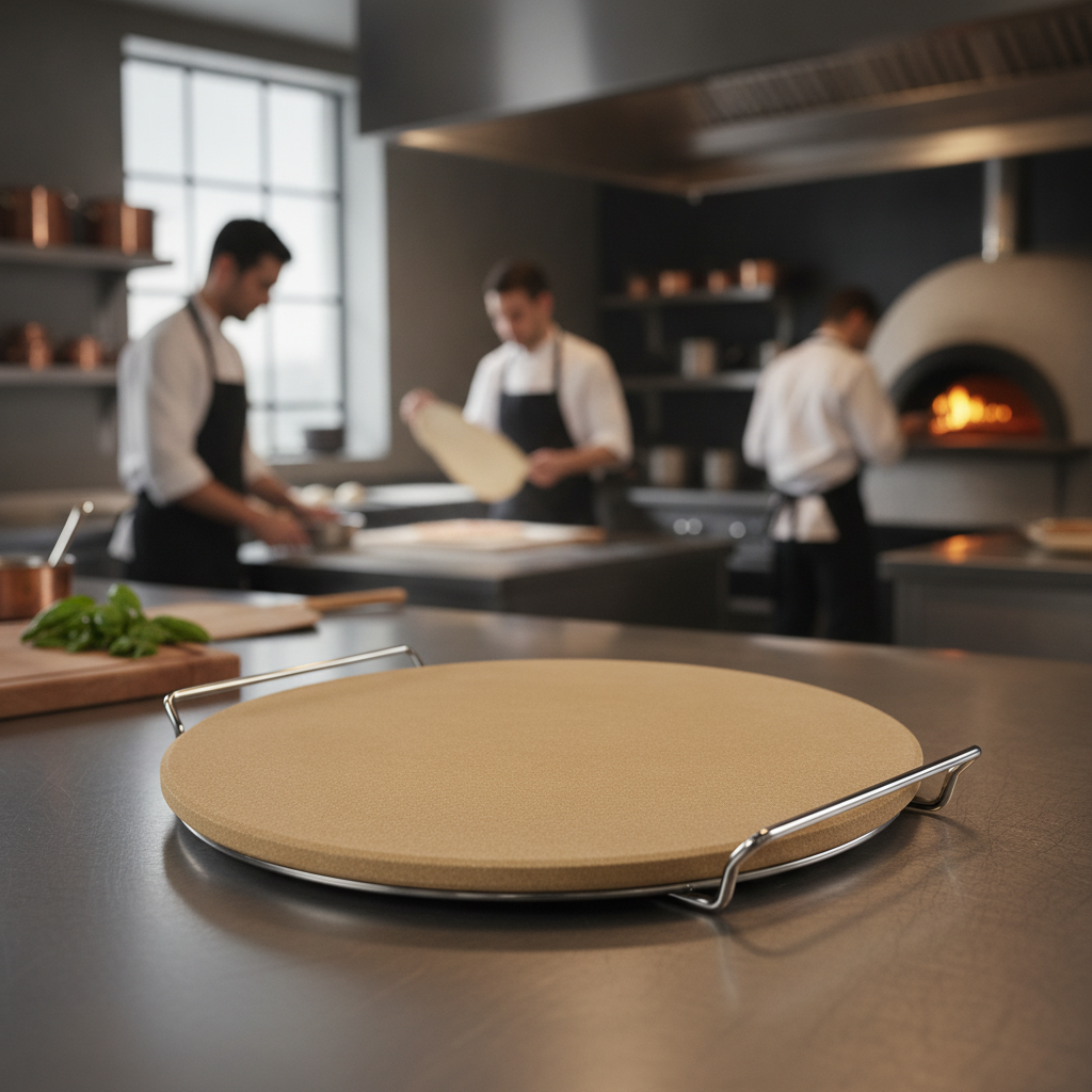 Natural Cordierite Round Pizza Stone 13'' 355x355mm for Outdoor Cooking