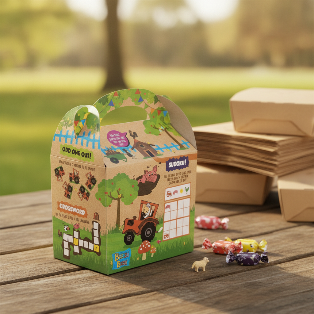 Recycled Paper Kids Kraft Meal Boxes 35g for Entertaining Children (Pack of 200)