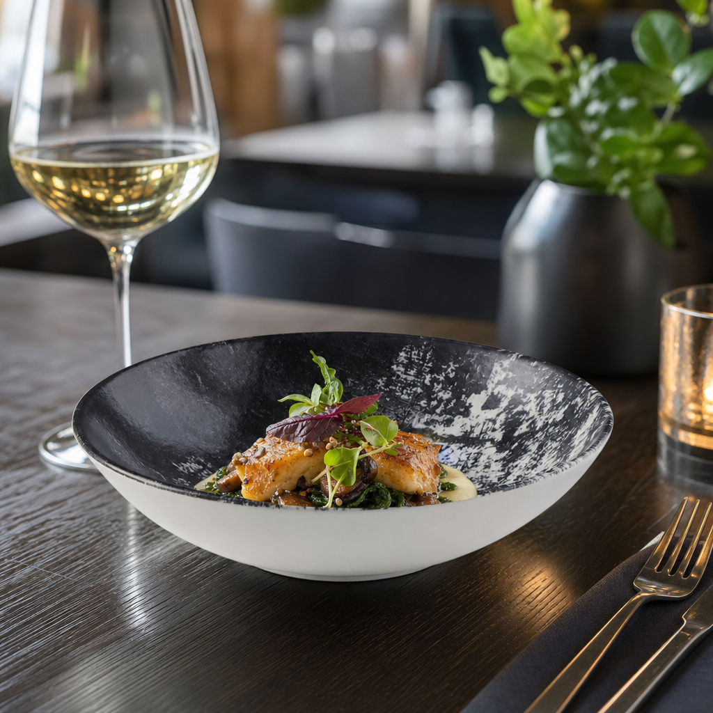 Urban Evolve Coupe Bowls Black 182mm for Contemporary Dining