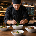 Rounded Square Bowls 180mm Porcelain for Casual Dining (Pack of 12)