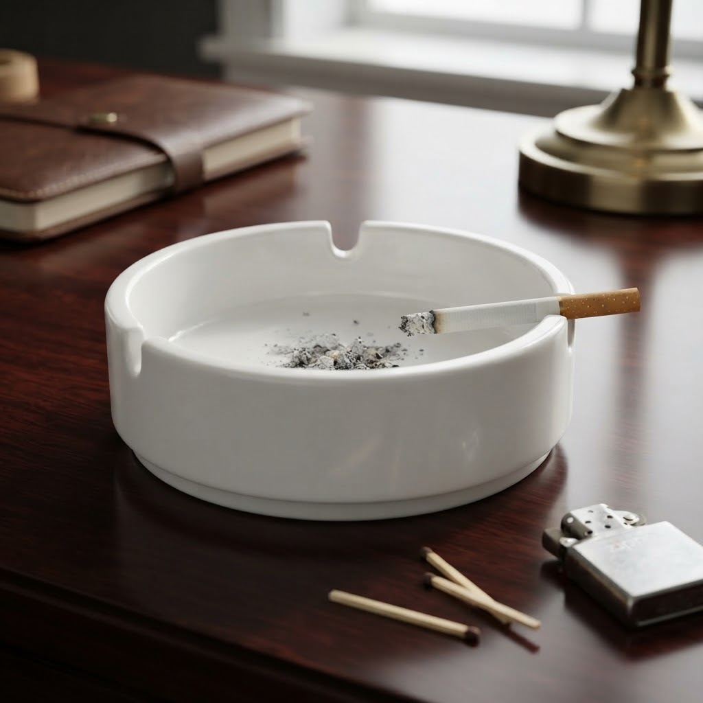 Super Vitrified Ceramic Stacking Ashtrays 102.5mm for Home & Office (Pack of 12)
