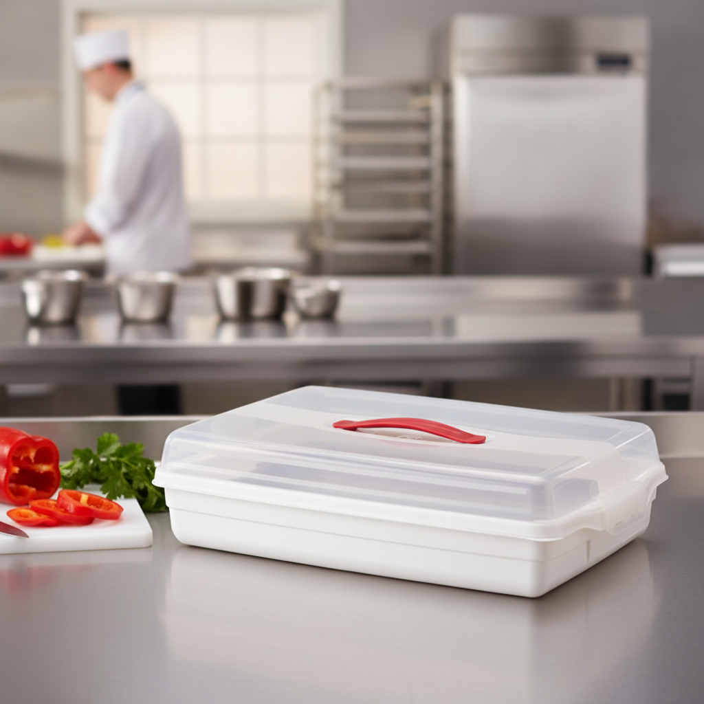 Plastic Food Storage Box 450mm for Safe Food Transport