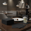 Paper Black Cocktail Napkin 24x24cm for Lunch Service (Pack of 2400)