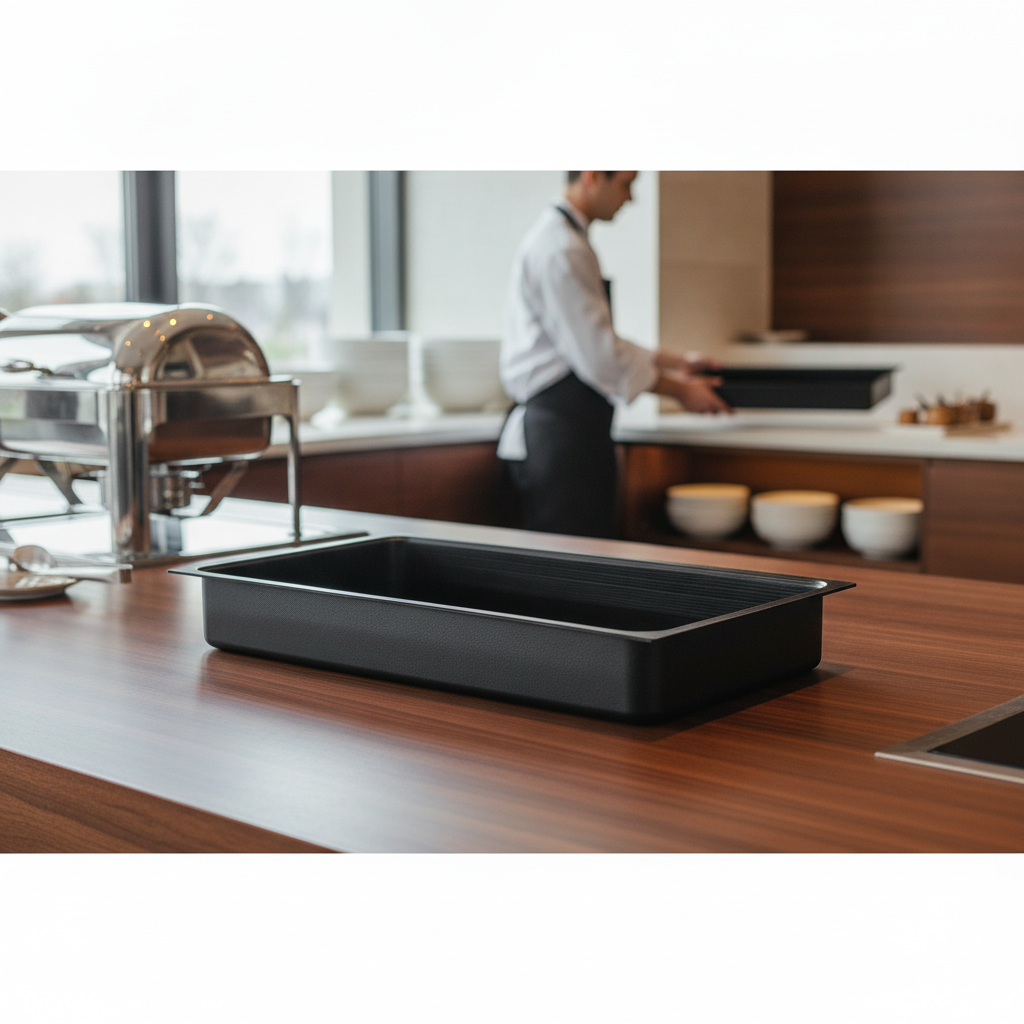 Black Polystyrene GN 1/1 Insert for Buffet Displays