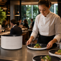 Alumina Stacking Plates 255mm Vitrified Ceramic for Dining (Pack of 12)