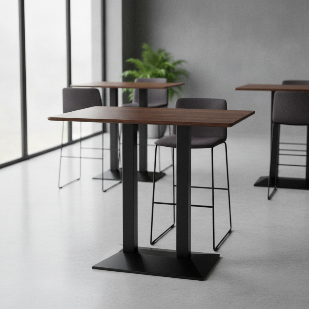 Walnut Rectangular Poseur Table 1200x700mm for Dining Areas