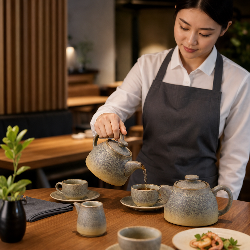 Vitrified Stoneware Teapots 828ml for Professional Service (Pack of 6)