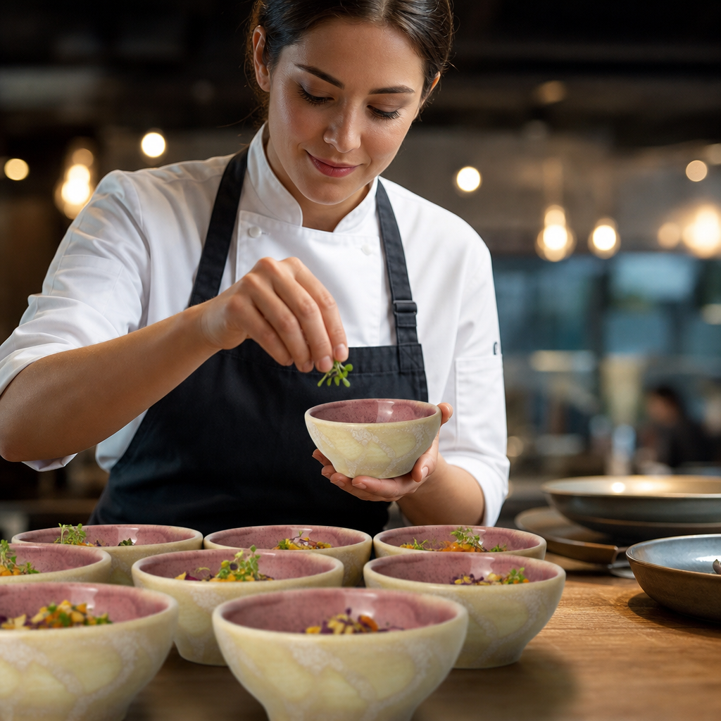 Alumina Tulip Bowls 70mm Vitrified Ceramic for All Courses (Pack of 12)