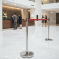 Stainless Steel Barrier with Red Strap 3m for Crowd Control