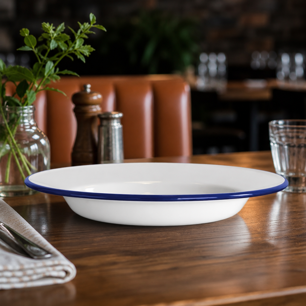 Enamel Soup Plates 245mm for Home & Office Dining