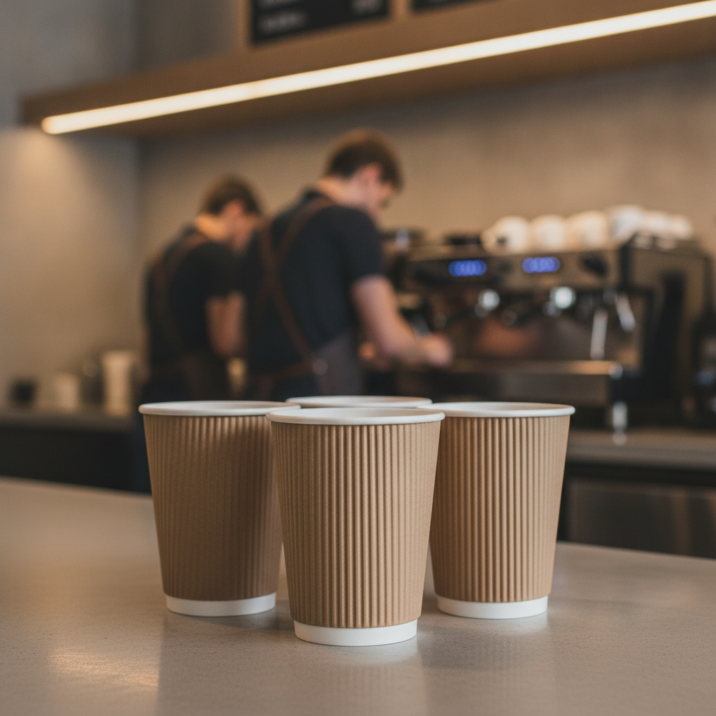Cardboard Double Wall Coffee Cups 340ml for Takeaway Services (Pack of 500)