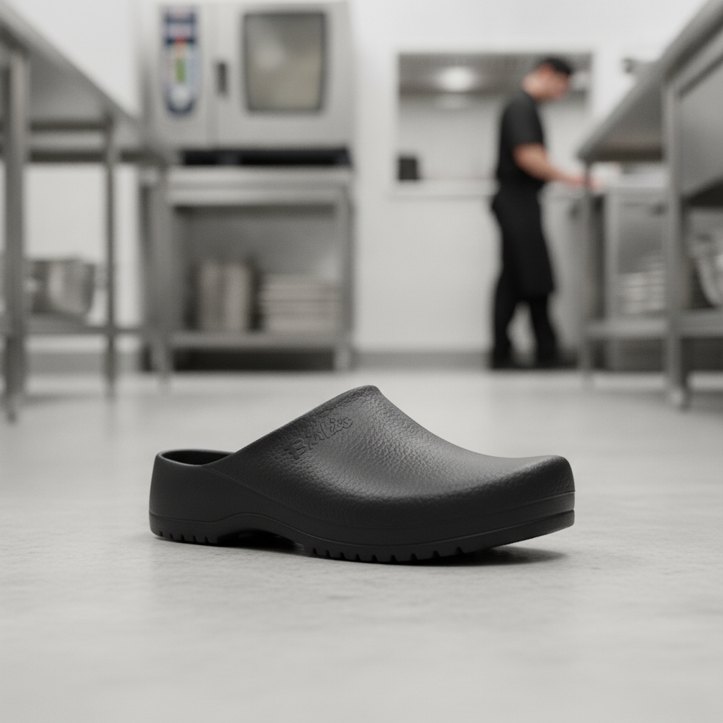 Polyurethane Black Super Birki Clogs for Everyday Wear