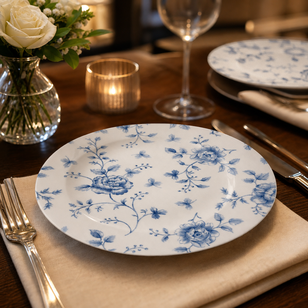 Print Tea Plates Porcelain for Stylish Dining (Pack of 6)