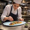 Chefs Plates x 347 173mm Blue Vitrified Ceramic for Creative Plating (Pack of 6)