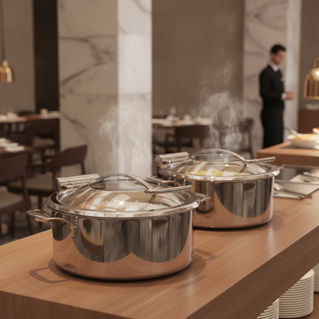 Stainless Steel Chafing Dish Set 305mm for Buffet Services