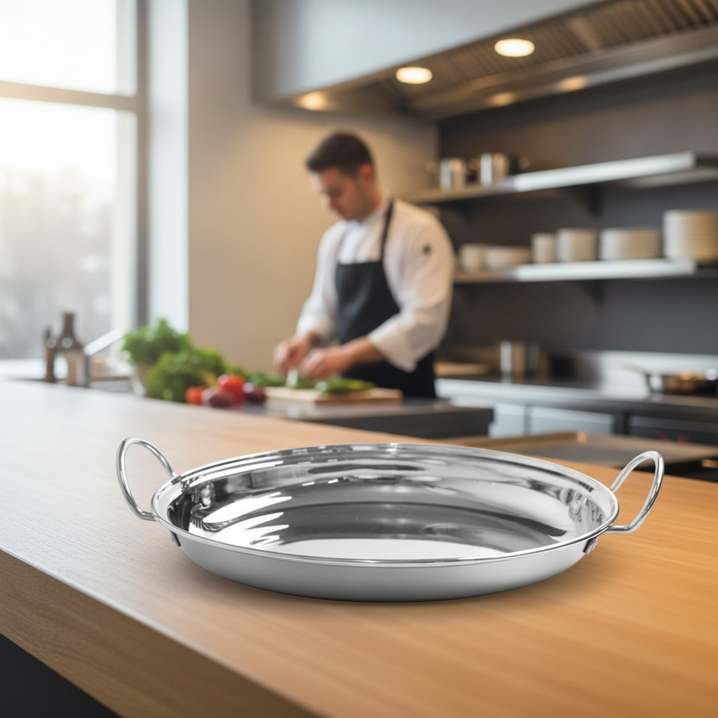 Stainless Steel Deep Oval Tray 260x190mm for Professional Use
