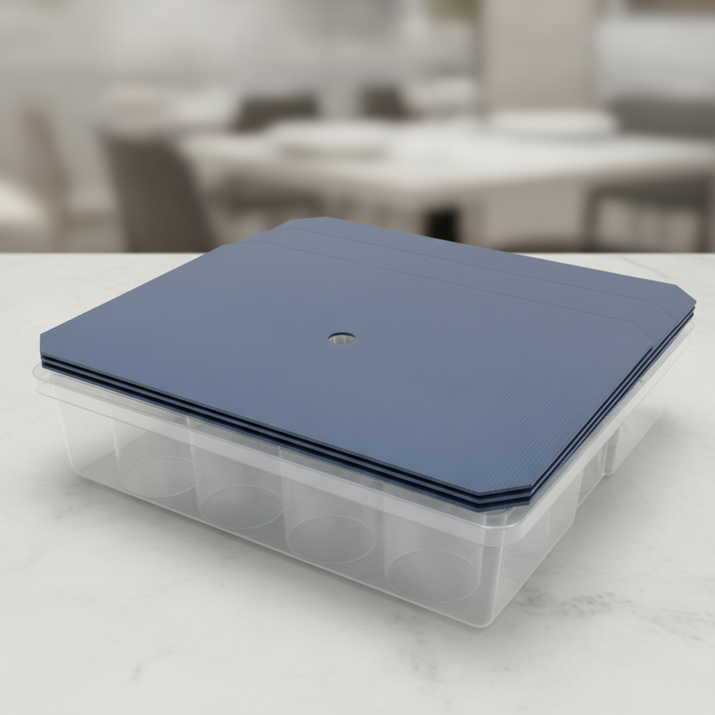 Plastic Glassware Carry Box Lid for Safe Storage (Pack of 5)