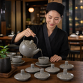 Vitrified Ceramic Replacement Lids for Teapots in Grey (Pack of 6)